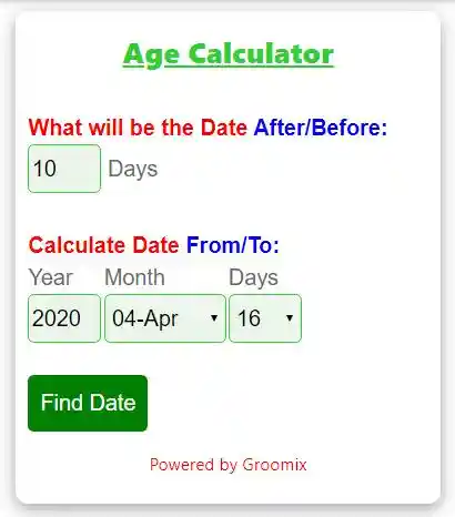 Date Calculator